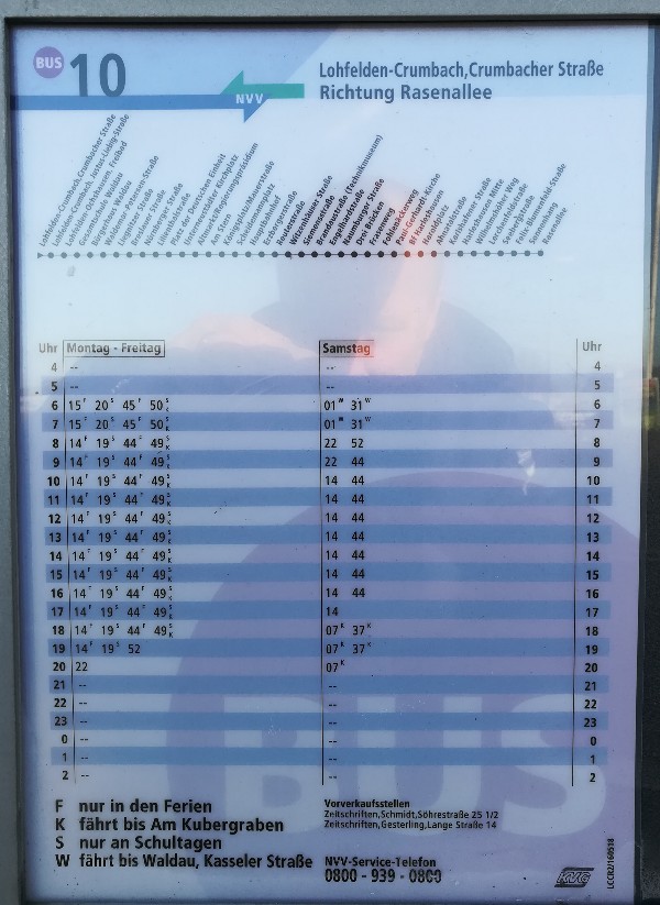 Kassel č.10 bus