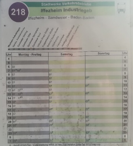 Iffezheim - Omnibushandel č.218