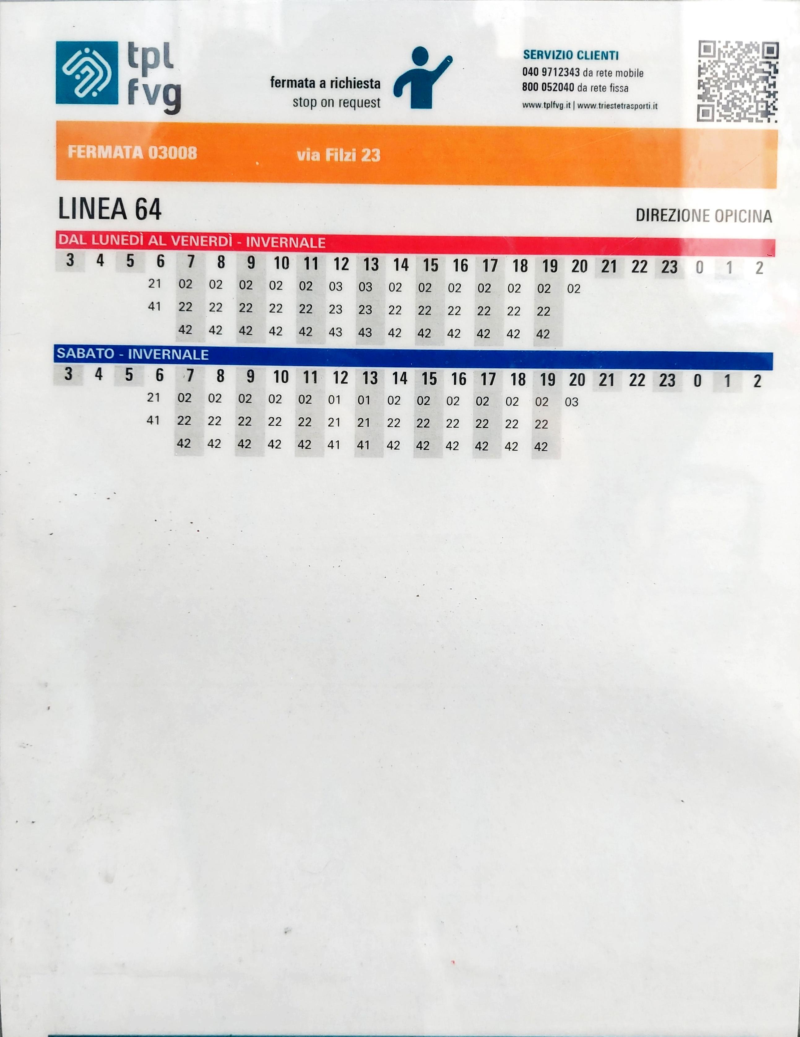 Trieste linka 64 smer Vega 17158132778311