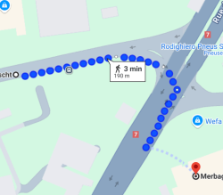 Mapa pěšky