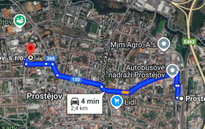 Mapa trasy